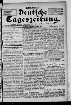 Deutsche Tageszeitung vom 14.08.1911