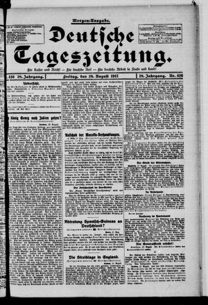 Deutsche Tageszeitung vom 18.08.1911