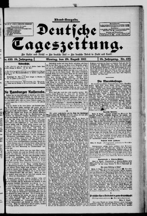 Deutsche Tageszeitung vom 28.08.1911