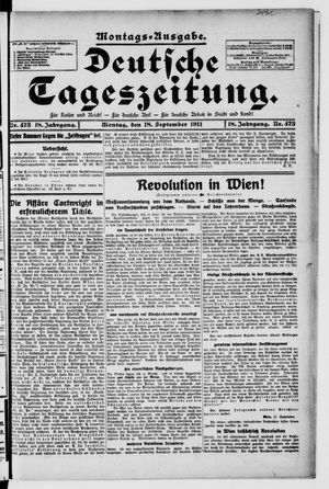 Deutsche Tageszeitung vom 18.09.1911