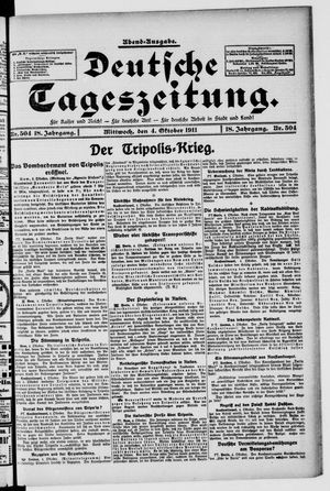 Deutsche Tageszeitung vom 04.10.1911