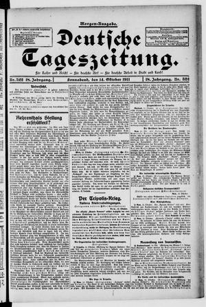 Deutsche Tageszeitung vom 14.10.1911