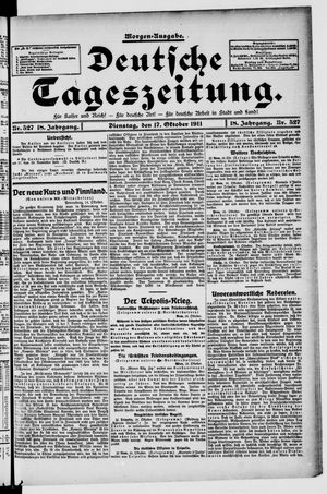 Deutsche Tageszeitung vom 17.10.1911