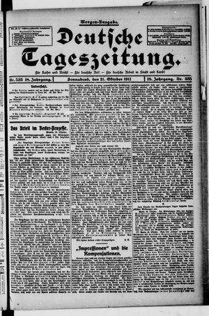 Deutsche Tageszeitung vom 21.10.1911