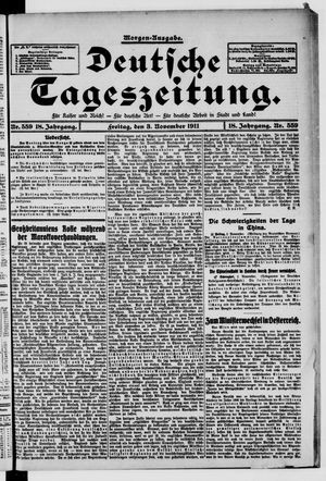 Deutsche Tageszeitung vom 03.11.1911