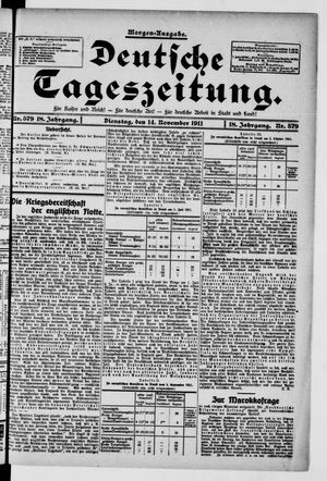 Deutsche Tageszeitung vom 14.11.1911