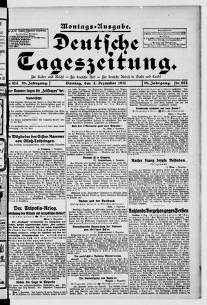 Deutsche Tageszeitung vom 04.12.1911