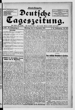 Deutsche Tageszeitung vom 04.12.1911