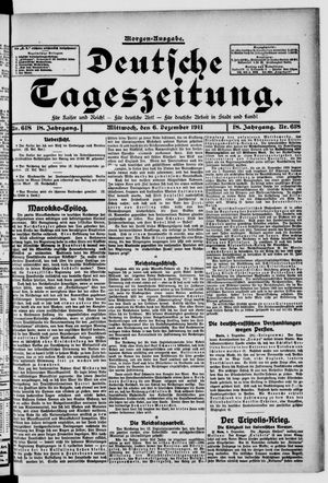 Deutsche Tageszeitung vom 06.12.1911