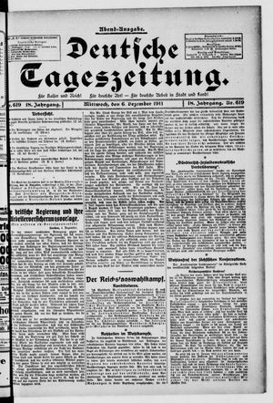 Deutsche Tageszeitung vom 06.12.1911