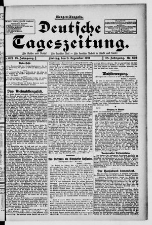 Deutsche Tageszeitung vom 08.12.1911