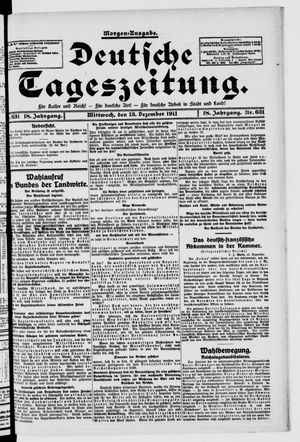 Deutsche Tageszeitung vom 13.12.1911