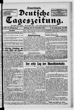 Deutsche Tageszeitung vom 15.12.1911