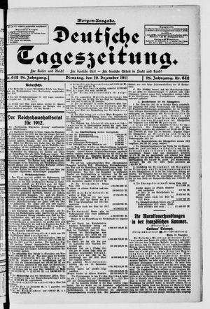 Deutsche Tageszeitung vom 19.12.1911