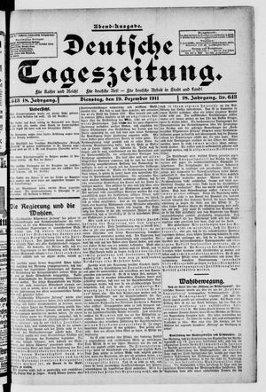 Deutsche Tageszeitung vom 19.12.1911