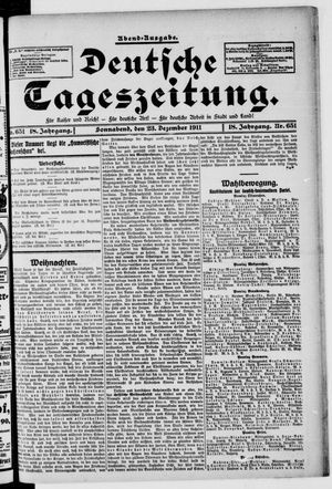 Deutsche Tageszeitung vom 23.12.1911