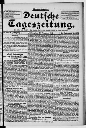 Deutsche Tageszeitung vom 29.12.1911