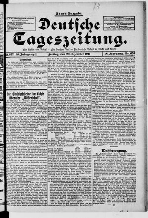 Deutsche Tageszeitung vom 29.12.1911