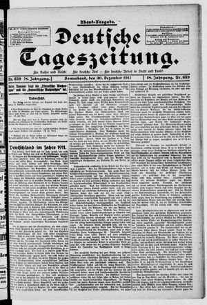 Deutsche Tageszeitung vom 30.12.1911