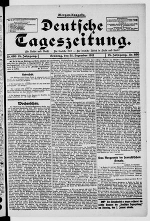 Deutsche Tageszeitung vom 31.12.1911