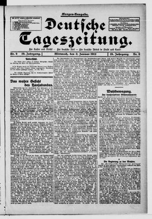 Deutsche Tageszeitung vom 03.01.1912