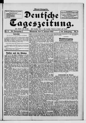 Deutsche Tageszeitung vom 03.01.1912