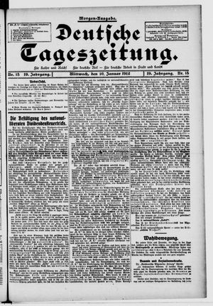 Deutsche Tageszeitung vom 10.01.1912