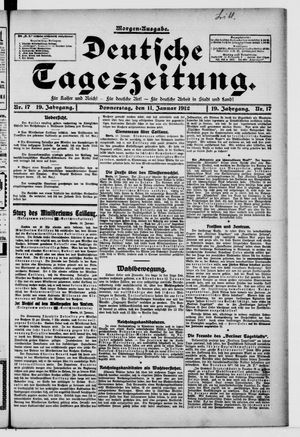 Deutsche Tageszeitung vom 11.01.1912