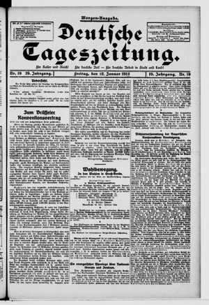 Deutsche Tageszeitung vom 12.01.1912