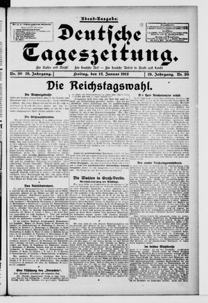 Deutsche Tageszeitung vom 12.01.1912
