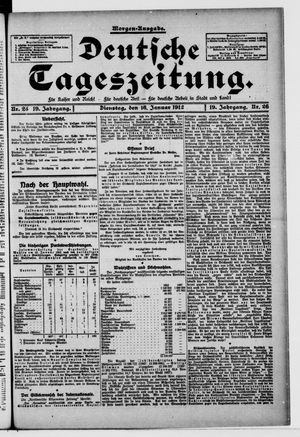 Deutsche Tageszeitung vom 16.01.1912