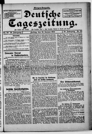 Deutsche Tageszeitung vom 19.01.1912