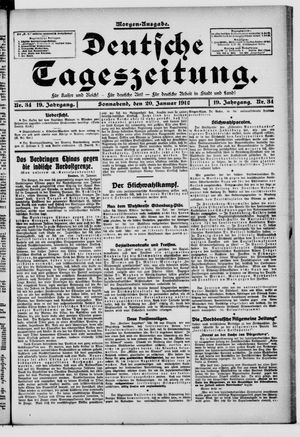 Deutsche Tageszeitung vom 20.01.1912