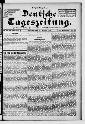 Deutsche Tageszeitung vom 21.01.1912
