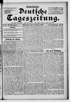 Deutsche Tageszeitung vom 24.01.1912