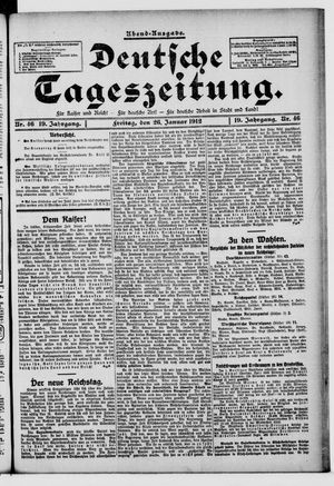 Deutsche Tageszeitung vom 26.01.1912