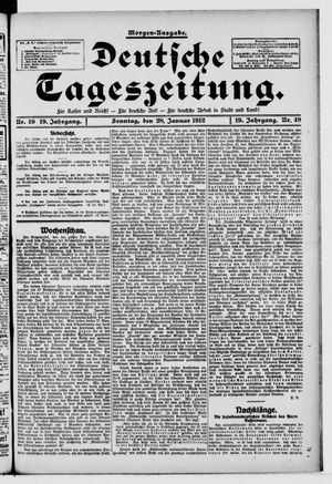 Deutsche Tageszeitung vom 28.01.1912
