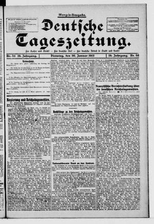 Deutsche Tageszeitung vom 30.01.1912