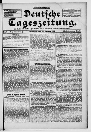 Deutsche Tageszeitung vom 31.01.1912