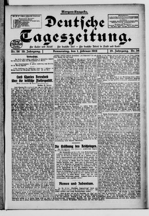 Deutsche Tageszeitung vom 01.02.1912