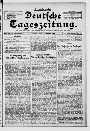 Deutsche Tageszeitung vom 02.02.1912