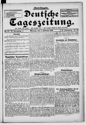 Deutsche Tageszeitung vom 05.02.1912
