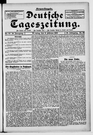 Deutsche Tageszeitung vom 06.02.1912