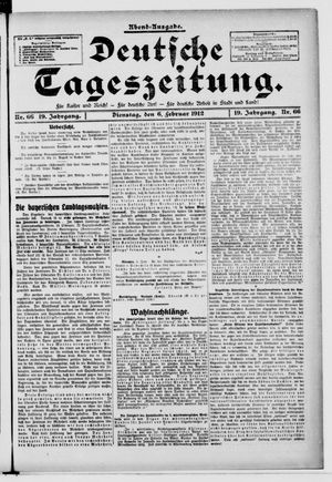 Deutsche Tageszeitung vom 06.02.1912
