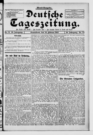 Deutsche Tageszeitung vom 10.02.1912
