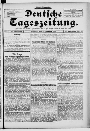 Deutsche Tageszeitung vom 12.02.1912