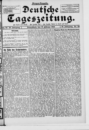 Deutsche Tageszeitung vom 17.02.1912