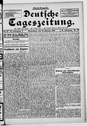 Deutsche Tageszeitung vom 17.02.1912