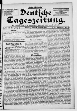 Deutsche Tageszeitung vom 18.02.1912