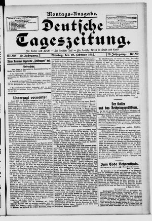 Deutsche Tageszeitung vom 19.02.1912